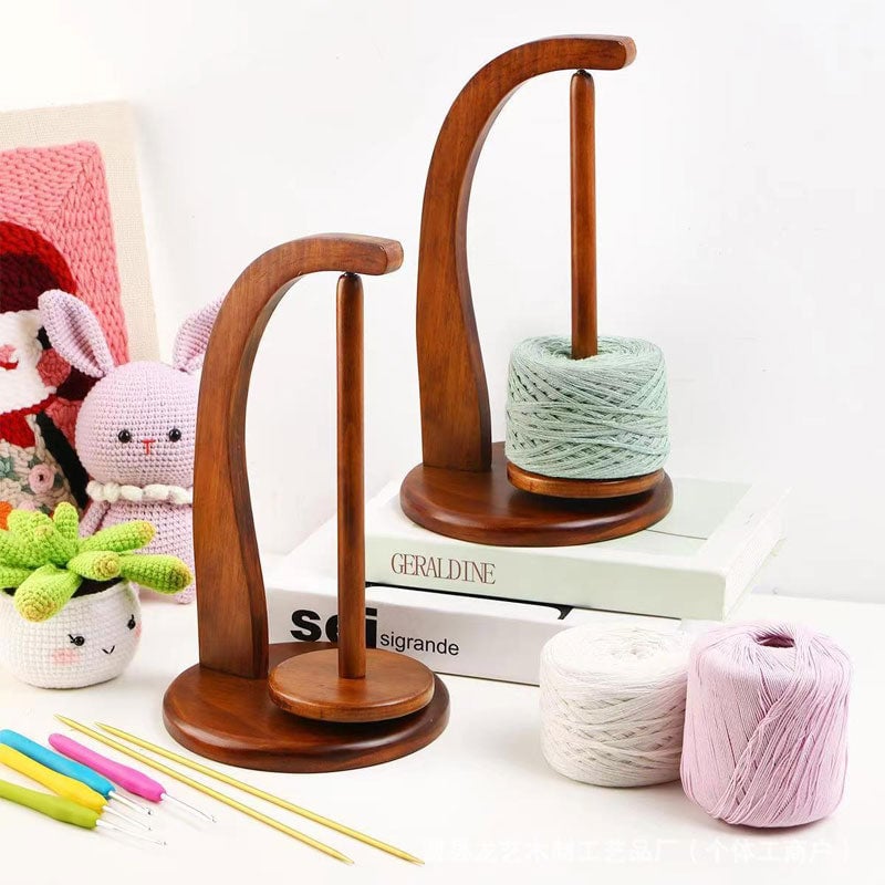 🎁🎄Wooden Yarn Spool Rack with🎁 FREE Knitting Needles 🌟🧶